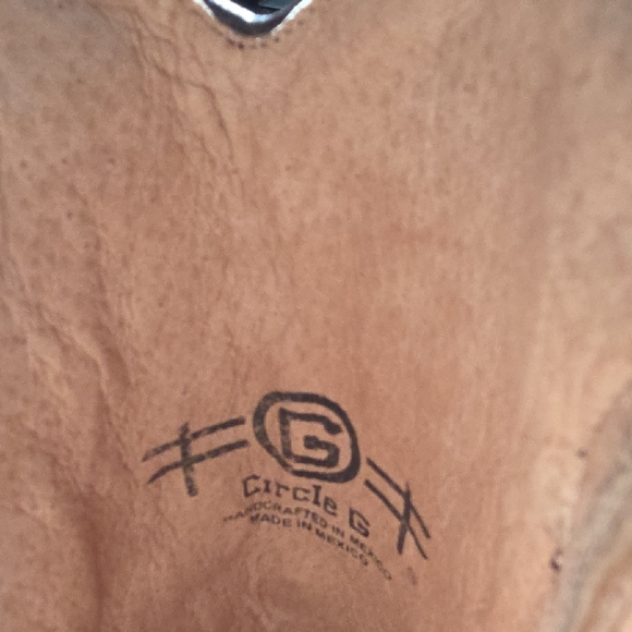 NWOT Corral Circle G Brown Boots with Turquoise Floral Embroidery - Picture 5 of 8